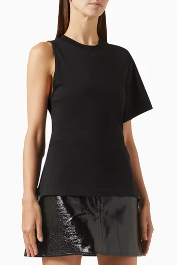 One-sleeve T-shirt in Scuba