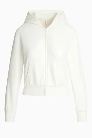 Cotton Jersey Zip-up Hoodie
