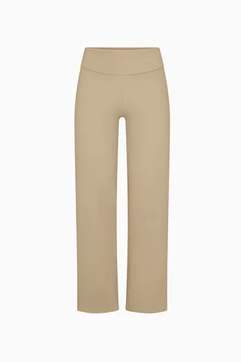 Cotton Rib Foldover Pants