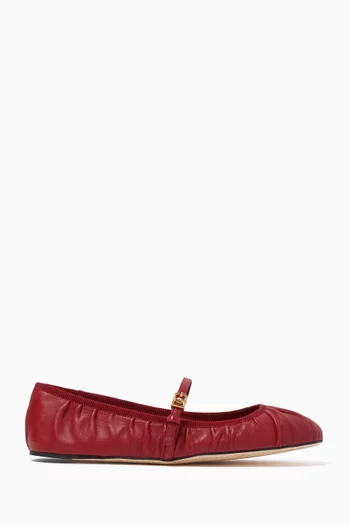 Ballet Flats in Nappa Leather