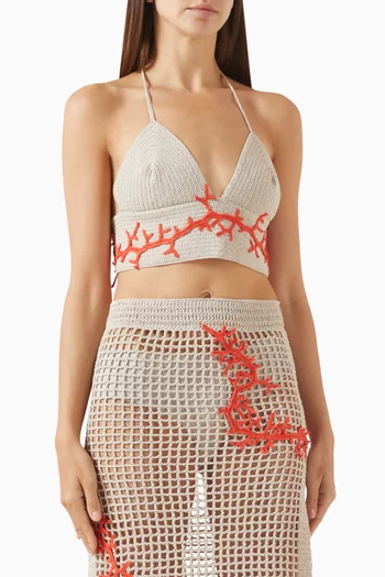 Atlas Hand-crochet Top in Cotton