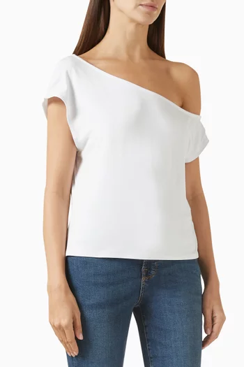 Asymmetric One-shoulder Top in Jersey