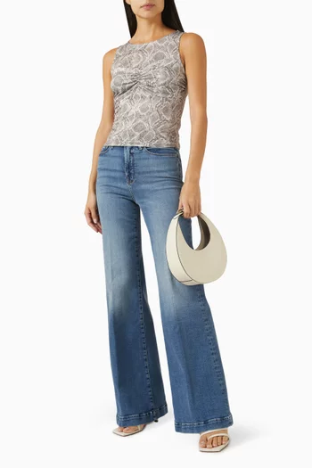Slinky Ruched Tank Top in Jersey