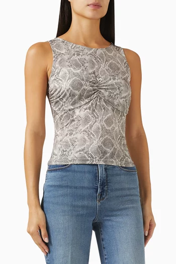 Slinky Ruched Tank Top in Jersey
