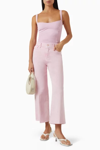 Good Waist Palazzo Cropped Pants in Stretch-denim