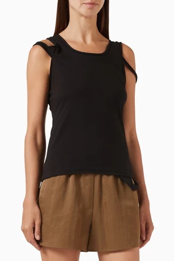 Strap Tank Top in Pima Cotton Blend