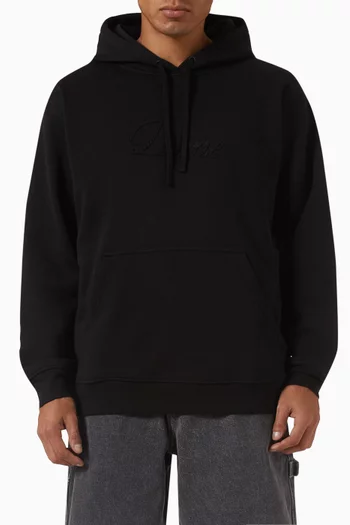 Cursive Small Logo Hoodie in Cotton
