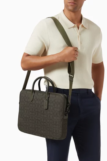 Theo Work Bag in Signature Canvas