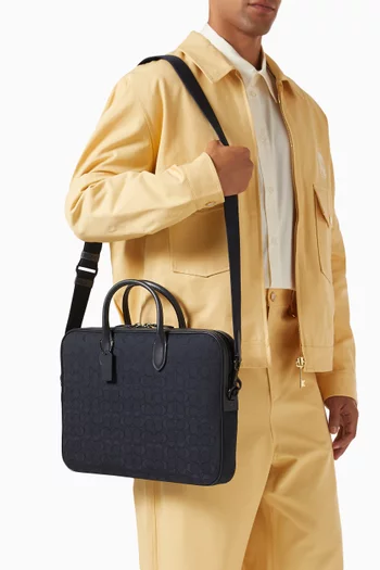 Theo Work Bag in Signature Canvas