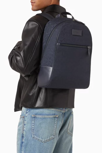 Theo Backpack in Signature Canvas