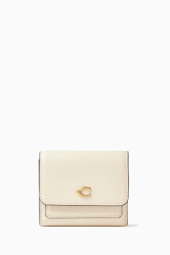 Small Mila Flap Wallet in Leather