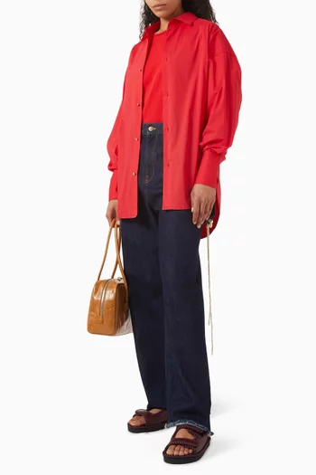 قميص كارلا فضفاض بوبلين