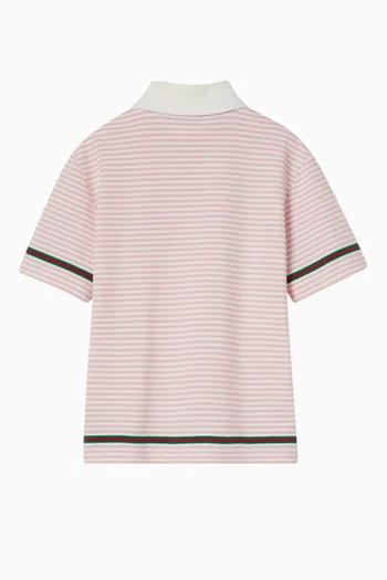 Striped Polo Shirt in Cotton