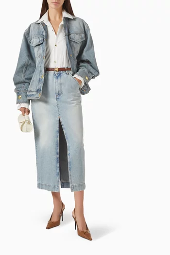 Erika Midi Skirt in Denim