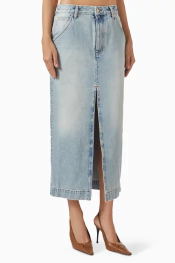 Erika Midi Skirt in Denim