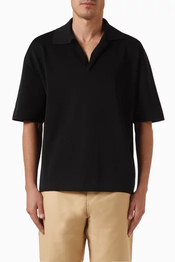 Polo Shirt in Compact Viscose