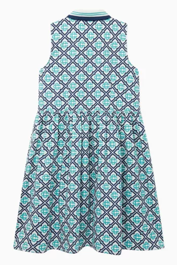 Monogram Shirt Dress in Cotton
