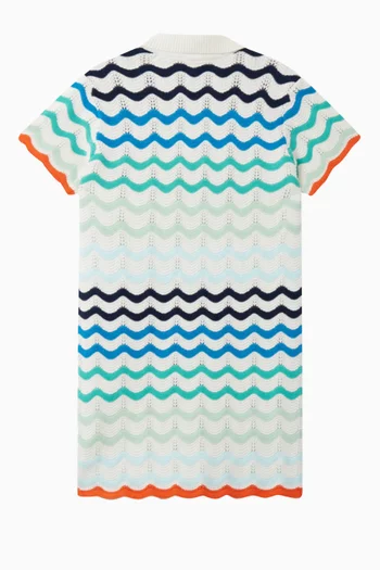 Gradient Wave Crochet Dress