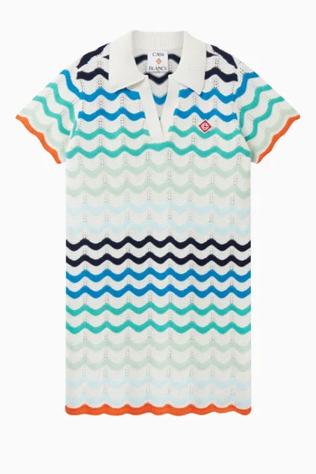 Gradient Wave Crochet Dress