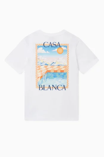 Surreal Pool Printed T-shirt in Organic Cotton