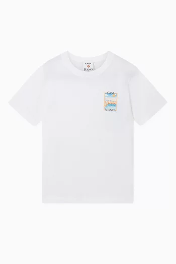 Surreal Pool Printed T-shirt in Organic Cotton