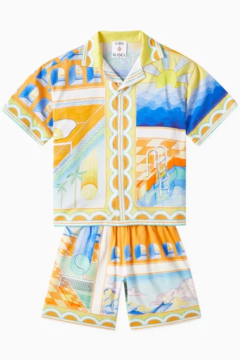 Printed Sweatshorts in Organic Cotton