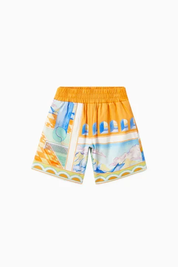 Printed Sweatshorts in Organic Cotton