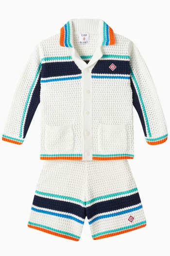 Crochet Tennis Jacket Shirt in Cotton