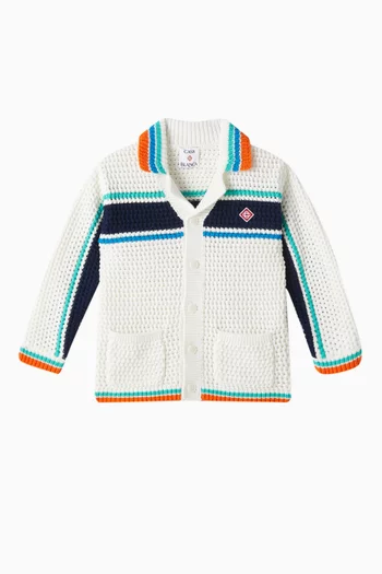 Crochet Tennis Jacket Shirt in Cotton