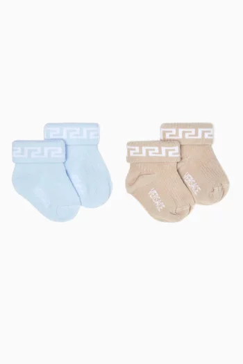 Greca Socks, Pack of 2