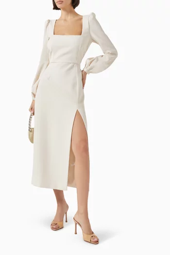 Giada Slit Dress in Crepe