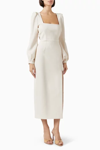 Giada Slit Dress in Crepe