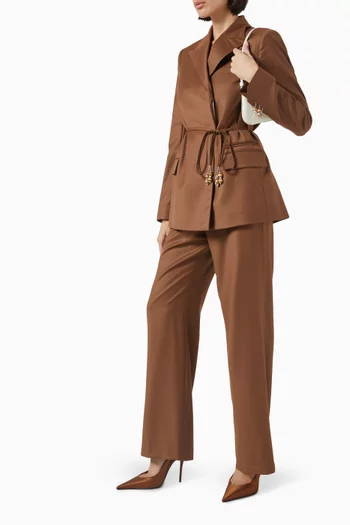 Francoise Belted Blazer in Wool