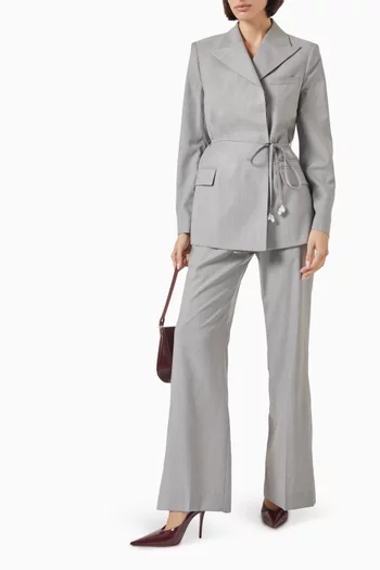 Francoise Belted Blazer in Wool