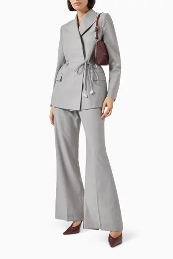 Elton Slit Pants in Wool