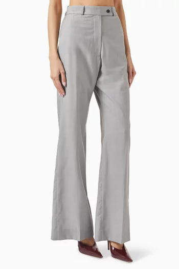 Elton Slit Pants in Wool