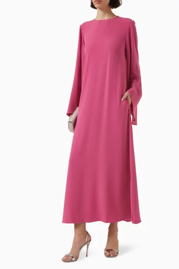 Jackie Kaftan Dress in Crepe