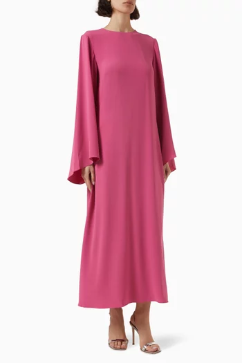 Jackie Kaftan Dress in Crepe