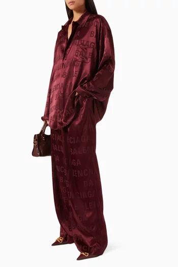 All-over Logo Pyjama Pants in Jacquard