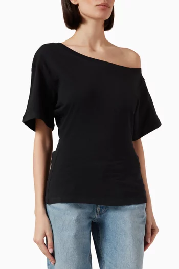 Elena Off-shoulder T-shirt in Jersey