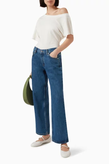 Elena Off-shoulder T-shirt in Jersey