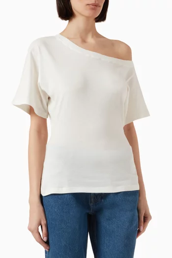 Elena Off-shoulder T-shirt in Jersey