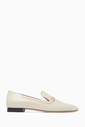 Delisa Logo-plaque Loafers in Leather