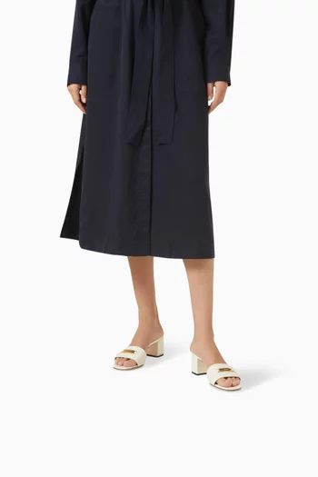 Danika 55 Logo-plaque Mules in Leather