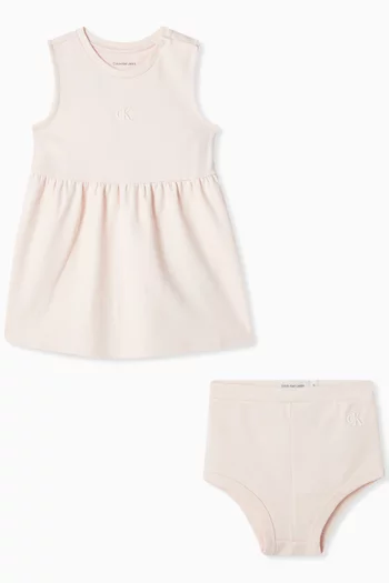 Logo Dress Co-ord Set in Jersey