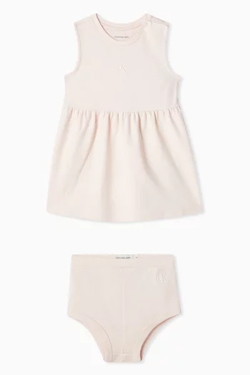 Logo Dress Co-ord Set in Jersey