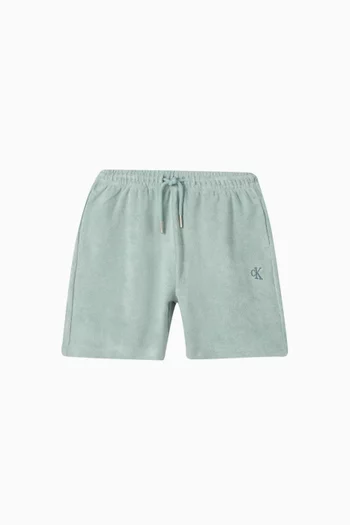 Logo Shorts in Towel Terry