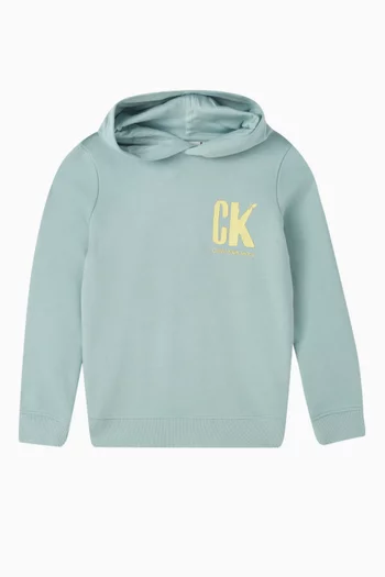 Graphic Logo Hoodie in Cotton