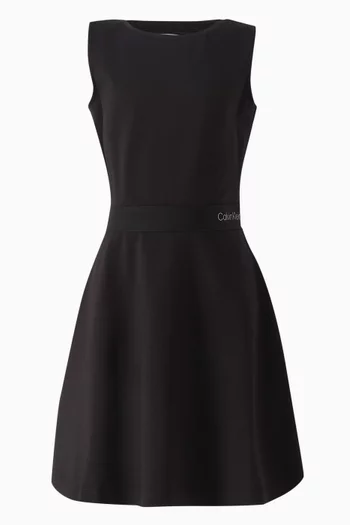 Flared A-line Dress in Viscose-blend