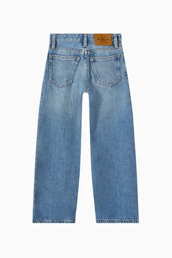Relaxed Wide Leg Jeans in Lyocell Denim